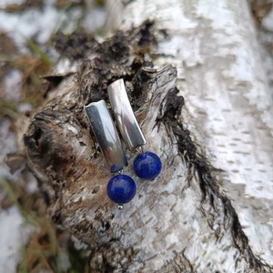 Essential 316L � Lapis Lazuli No.21, Ékszer, Fülbevaló, Lógó fülbevaló, Ékszerkészítés, MESKA