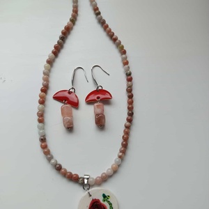 Secret Garden Bloom - Papaver Rouge Tourmaline szett Nr. 09 - ékszer - ékszerszett - Meska.hu