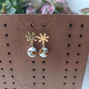 Essential 316L � Ceramic beads - orange No.23, Ékszer, Fülbevaló, Lógó fülbevaló, Ékszerkészítés, MESKA