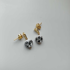 Essential 316L � Ceramic beads - black No.26 - ékszer - fülbevaló - lógó fülbevaló - Meska.hu