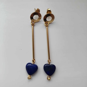 Essential 316L � Lapis lazuli No.30 - ékszer - fülbevaló - lógó fülbevaló - Meska.hu