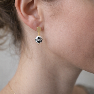 Essential 316L � Ceramic beads - black No.26, Ékszer, Fülbevaló, Lógó fülbevaló, Ékszerkészítés, MESKA