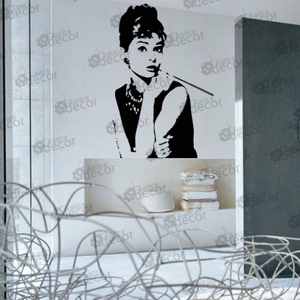 Falmatrica - Audrey Hepburn - Faltetoválás - otthon & lakás - dekoráció - fali és függő dekoráció - falmatrica & tapéta - Meska.hu