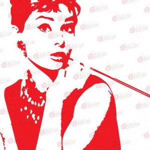 Falmatrica - Audrey Hepburn - Faltetoválás - otthon & lakás - dekoráció - fali és függő dekoráció - falmatrica & tapéta - Meska.hu