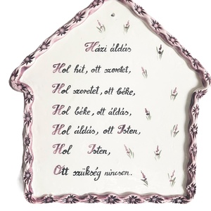 Kerámia házi áldás - levendulás - otthon & életmód - vallás - házi áldás - Meska.hu