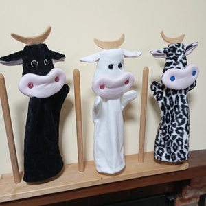 Báb, tehénkék, Játék & Sport, Bábok, Kesztyűbáb, Baba-és bábkészítés, MESKA