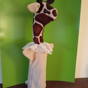 Báb zsiráf Zsófi - játék & sport - bábok - kesztyűbáb - Meska.hu