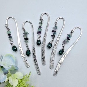 Ensley - 5 darabos könyvjelzőcsomag fluorit törmelékes ásványokkalásványokkal, Könyv & Zene, Könyvjelző, Gyöngyfűzés, gyöngyhímzés, Ékszerkészítés, MESKA