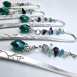 Ensley - 5 darabos könyvjelzőcsomag fluorit törmelékes ásványokkalásványokkal - könyv & zene - könyvjelző - Meska.hu