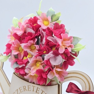 Ajándék anyák napjára - selyemvirágokkal díszített egyedi feliratos öntözőkanna 11. - otthon & életmód - dekoráció - dísztárgy - Meska.hu