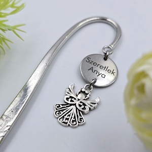 Gravírozott könyvjelző egyedi felirattal, angyalkával - könyv & zene - könyvjelző - Meska.hu