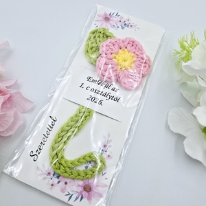 Óvó néninek, tanító néninek ajándék - Virágos könyvjelző ajándékkártyával - könyv & zene - könyvjelző - Meska.hu