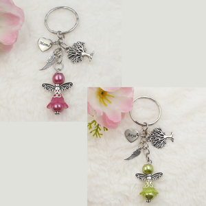 Ajándék anyák napjára - Kulcstartó akril angyalkával egyedi felirattal - táska & tok - kulcstartó & táskadísz - kulcstartó - Meska.hu