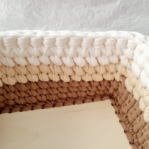 Horgolt tárolókosár egyedi felirattal. Ajándék anyák napjára - otthon & életmód - tárolás & rendszerezés - tárolókosár - Meska.hu