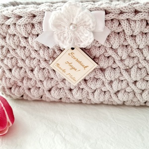 Horgolt tárolókosár egyedi felirattal. Ajándék anyák napjára - otthon & életmód - tárolás & rendszerezés - tárolókosár - Meska.hu