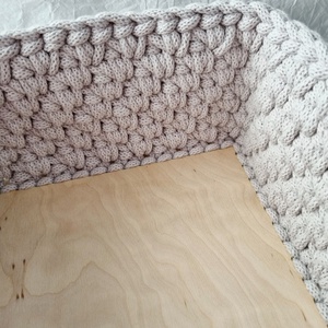 Horgolt tárolókosár egyedi felirattal. Ajándék anyák napjára - otthon & életmód - tárolás & rendszerezés - tárolókosár - Meska.hu