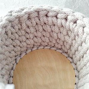 Horgolt tárolókosár egyedi felirattal. Ajándék anyák napjára - otthon & életmód - tárolás & rendszerezés - tárolókosár - Meska.hu