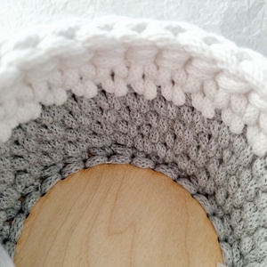 Horgolt tárolókosár egyedi felirattal. Ajándék anyák napjára - otthon & életmód - tárolás & rendszerezés - tárolókosár - Meska.hu