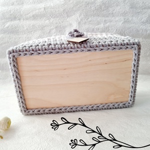 Horgolt tárolókosár egyedi felirattal. Ajándék anyák napjára - otthon & életmód - tárolás & rendszerezés - tárolókosár - Meska.hu