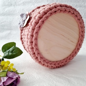 Horgolt tárolókosár egyedi felirattal. Ajándék anyák napjára - otthon & életmód - tárolás & rendszerezés - tárolókosár - Meska.hu