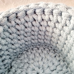 Horgolt tárolókosár egyedi felirattal. Ajándék anyák napjára - otthon & életmód - tárolás & rendszerezés - tárolókosár - Meska.hu