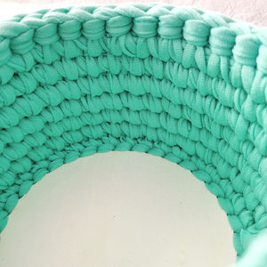 Horgolt tárolókosár egyedi felirattal. Ajándék anyák napjára - otthon & életmód - tárolás & rendszerezés - tárolókosár - Meska.hu