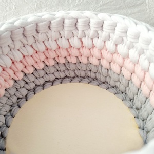 Horgolt tárolókosár egyedi felirattal. Ajándék anyák napjára - otthon & életmód - tárolás & rendszerezés - tárolókosár - Meska.hu