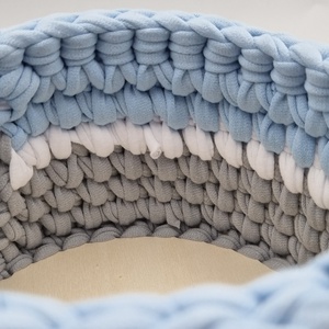 Horgolt tárolókosár egyedi felirattal. Ajándék anyák napjára - otthon & életmód - tárolás & rendszerezés - tárolókosár - Meska.hu