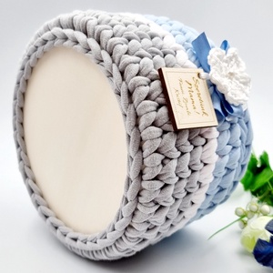 Horgolt tárolókosár egyedi felirattal. Ajándék anyák napjára - otthon & életmód - tárolás & rendszerezés - tárolókosár - Meska.hu