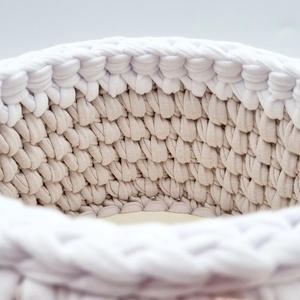 Horgolt tárolókosár egyedi felirattal. Ajándék anyák napjára - otthon & életmód - tárolás & rendszerezés - tárolókosár - Meska.hu