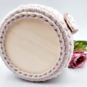 Horgolt tárolókosár egyedi felirattal. Ajándék anyák napjára - otthon & életmód - tárolás & rendszerezés - tárolókosár - Meska.hu