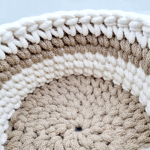 Horgolt tárolókosár egyedi felirattal. Ajándék anyák napjára - otthon & életmód - tárolás & rendszerezés - tárolókosár - Meska.hu