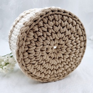 Horgolt tárolókosár egyedi felirattal. Ajándék anyák napjára - otthon & életmód - tárolás & rendszerezés - tárolókosár - Meska.hu