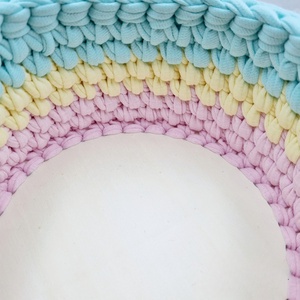 Horgolt tárolókosár egyedi felirattal. Ajándék anyák napjára - otthon & életmód - tárolás & rendszerezés - tárolókosár - Meska.hu