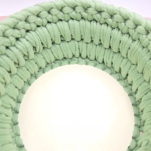 Horgolt tárolókosár egyedi felirattal. Ajándék anyák napjára - otthon & életmód - tárolás & rendszerezés - tárolókosár - Meska.hu