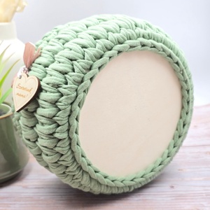 Horgolt tárolókosár egyedi felirattal. Ajándék anyák napjára - otthon & életmód - tárolás & rendszerezés - tárolókosár - Meska.hu