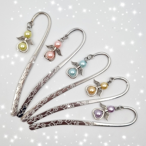 5 db teklagyöngy angyalkás könyvjelző - pillecukor - Meska.hu