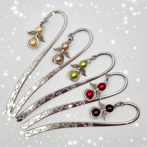 5 db teklagyöngy angyalkás könyvjelző - őszi avar - Meska.hu