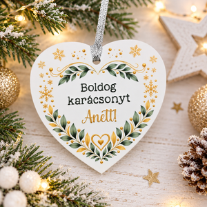 Egyedi neves karácsonyfadísz � szív vagy kör - Meska.hu