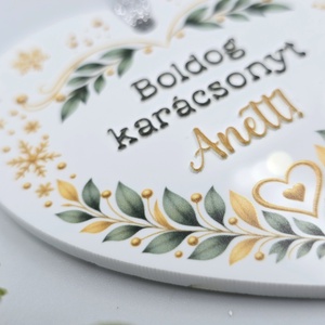 Egyedi neves karácsonyfadísz � szív vagy kör - karácsony - karácsonyi lakásdekoráció - karácsonyfadíszek - Meska.hu