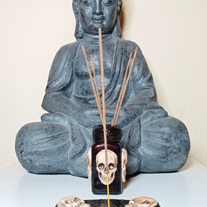 Koponyás füstölő szett - otthon & életmód - dekoráció - spiritualitás - füstölő és füstölőtartó - Meska.hu