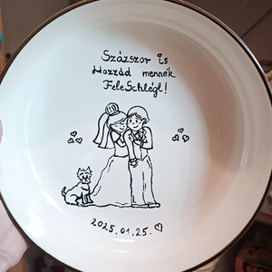Kézzel festett tányér - otthon & életmód - konyhafelszerelés, tálalás - tálalás - tányér & étkészlet - Meska.hu