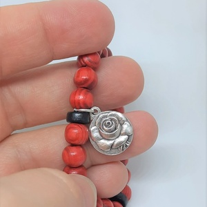 Szent Rita rózsafűzér karkötő fa gyöngyszemekből - ékszer - karkötő - gyöngyös karkötő - Meska.hu