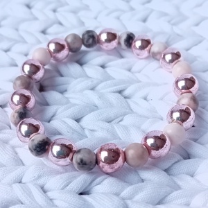 Rózsaszín csillogás karkötő - Meska.hu