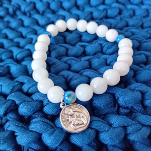 Szent Rita rózsafűzér-karkötő, Ékszer, Karkötő, Ásványkarkötő, Ékszerkészítés, Gyöngyfűzés, gyöngyhímzés, MESKA