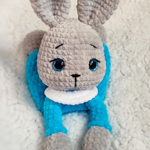 Nyuszi szundipajti, Baba - mama, Baba játékok, Szundikendő, alvóka, Horgolás, MESKA