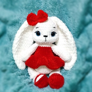 Horgolt plüss nyuszi, Játék & Sport, Plüssállat & Játékfigura, Nyuszi, Horgolás, MESKA