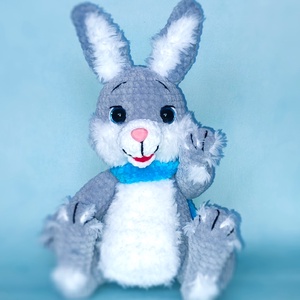 Horgolt plüss nyuszi - játék & sport - plüssállat & játékfigura - nyuszi - Meska.hu