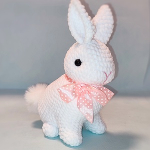 Horgolt plüss nyuszi - játék & sport - plüssállat & játékfigura - nyuszi - Meska.hu