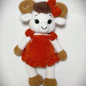 Horgolt plüss kecske - játék & sport - plüssállat & játékfigura - plüss mesefigurák - Meska.hu